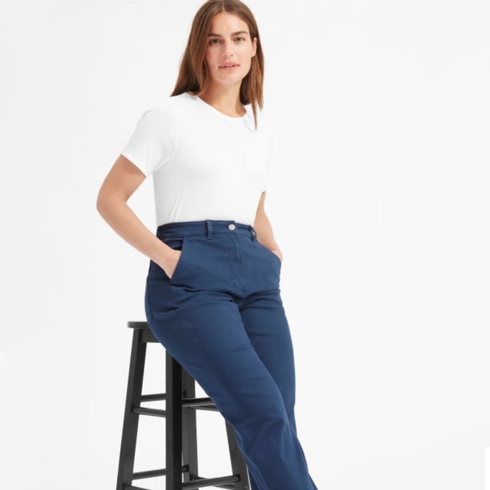 Everlane Straight Leg Crop Royal Blue